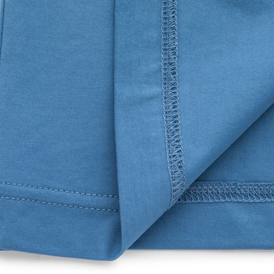 【18秋冬新款】VERRI/VERRI植絨工藝圖案,栩栩生動(dòng),圖案效果飽滿(mǎn)的藍(lán)色棉質(zhì)圓領(lǐng)修身款長(zhǎng)袖T恤-男士長(zhǎng)袖T恤